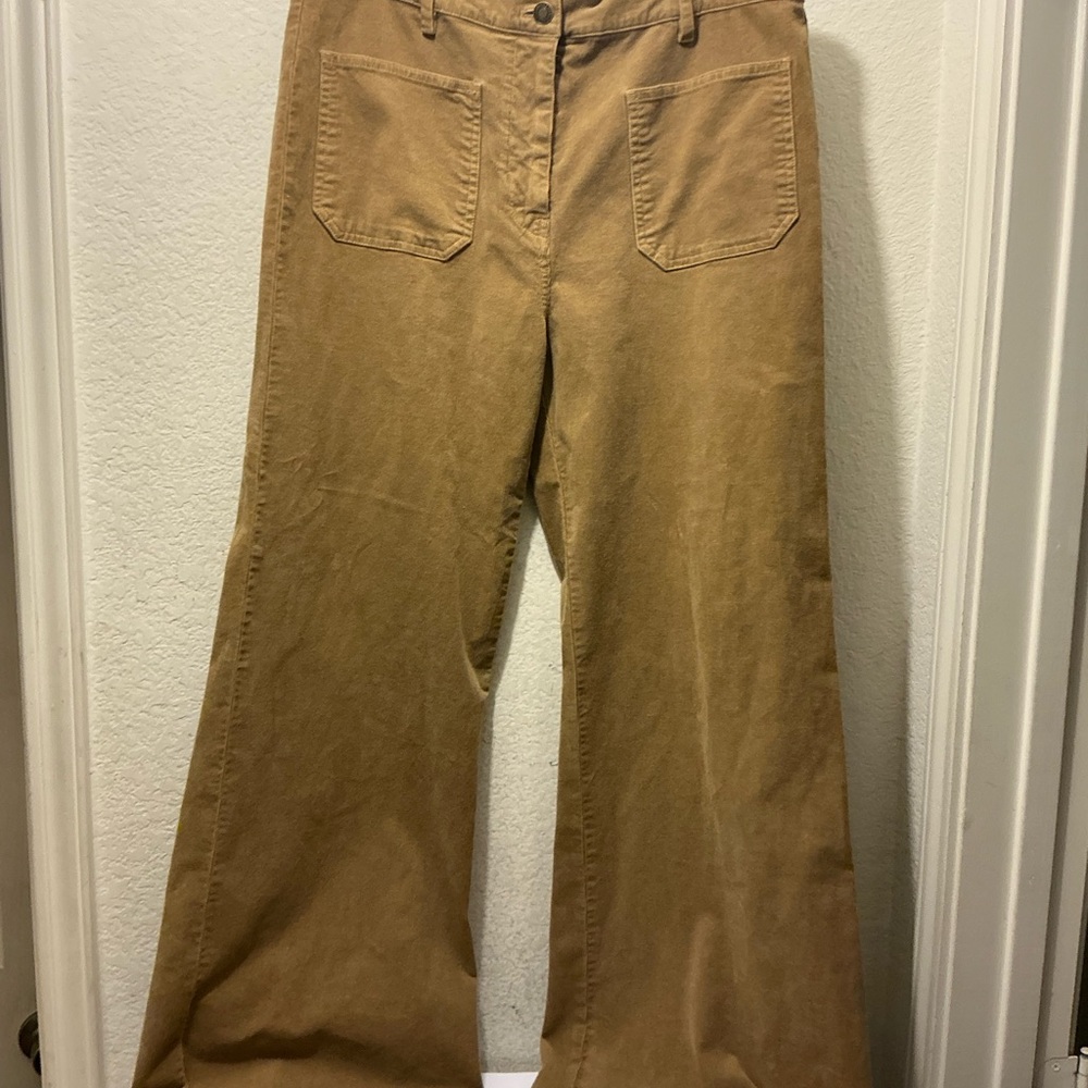 Nili Lotan Florence Wide-Leg Jeans in Camel Brown - Picture 11 of 11